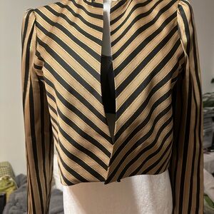 Striped Gold and Black Blazer